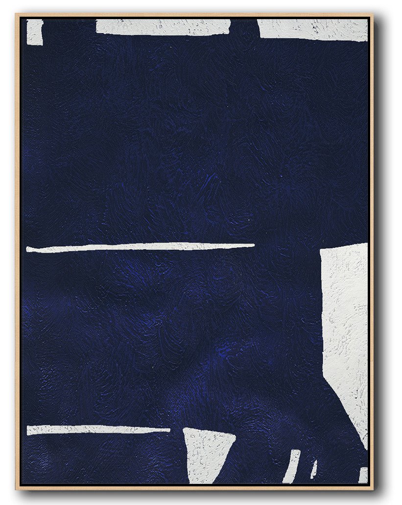 Navy and White Painting #NV25B - Click Image to Close